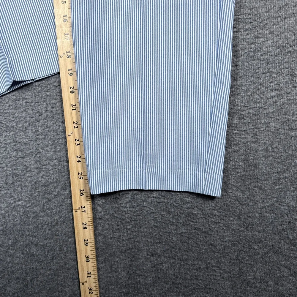 Brooks Brothers Pants Men 33x30(33x26) Blue White Striped St Andrews Link Golf